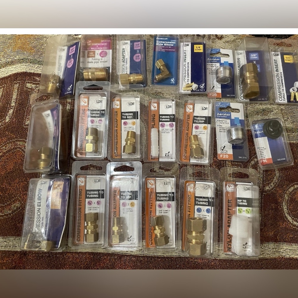 Lot of 21 NEW Plumbing Fittings, Adapters, LDR, more Nice assortment